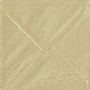 Perla Champagne S4 - 155 mm x 155 mm 100 g/m² buste gommate colore quadrato - Foto 1 di 1