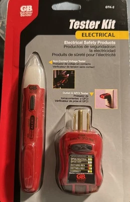Kit de seguridad Gardner Bender GTK-2, probador de voltaje sin contacto y toma de corriente/probador GFCI Foto 1 de 2