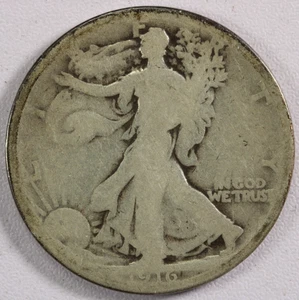 1916 Walking Liberty Half Dollar 50C - G - Bild 1 von 2