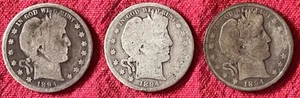 1894 O Barbiere mezzo dollaro argento 50C e (2) 1894 S 90% argento. - Foto 1 di 2