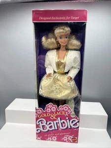Vintage 1989 Target Exclusive Gold and Lace Barbie NRFB Sealed - Bild 1 von 11