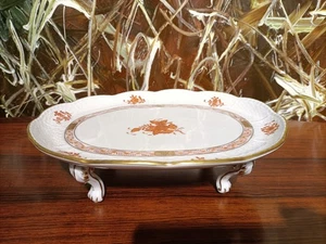 HEREND Hungary APPONYI Orange - Tablett, Centrepiece auf Füßchen  415/AOG - Picture 1 of 5