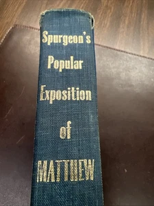 VTG 1962 Reprint Of 1893 | CH Spurgeon's Popular Exposition of Matthew Hardcover - Picture 1 of 21