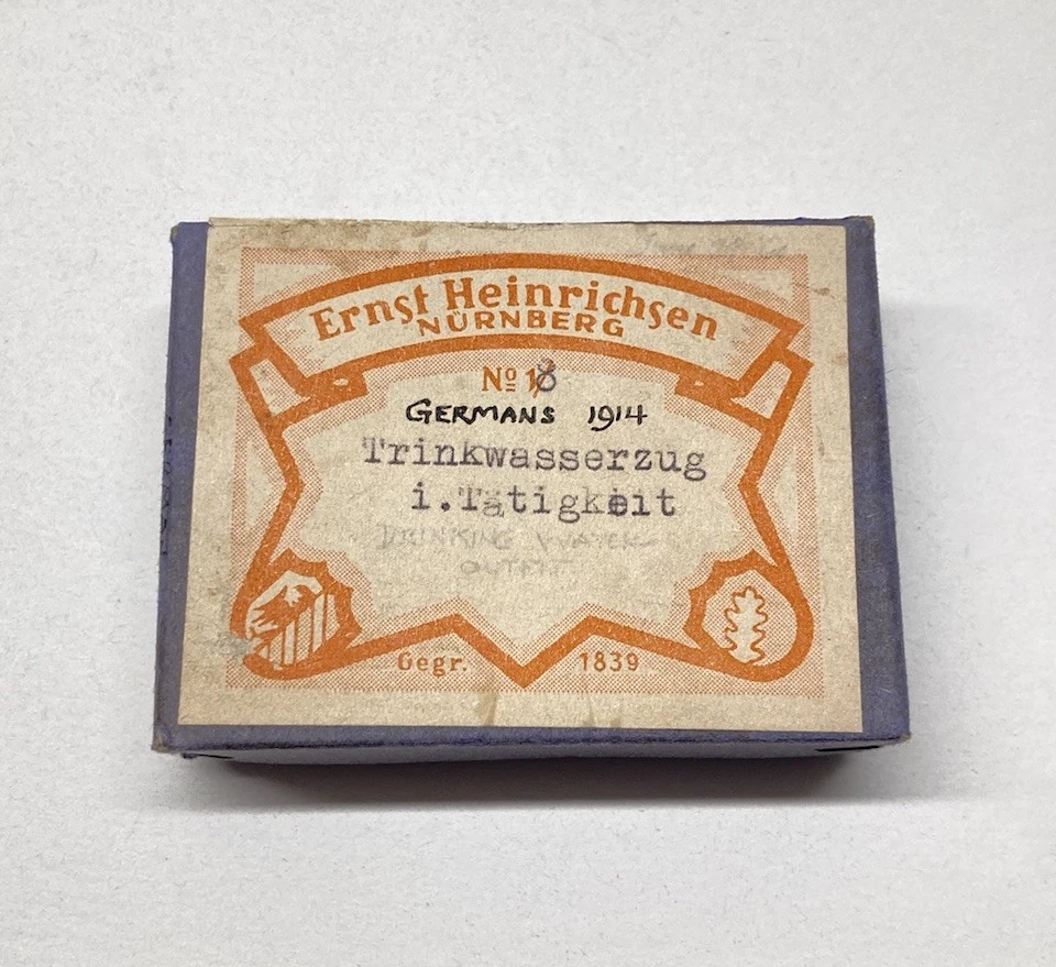 Ernst Heinrichsen Lead Toy Soldiers 1914 Germans Marching Drink Flats Unpainted - Image 1 of 4