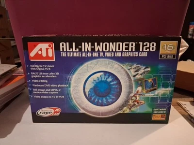 NEW ATI All-In-Wonder 128 AGP 16MB PCI BUS Video and Graphics Card. Complete  - Image 1 of 4