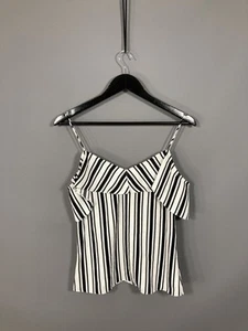 KAREN MILLEN Top - Size UK6 - Striped - Great Condition - Women’s - Picture 1 of 4