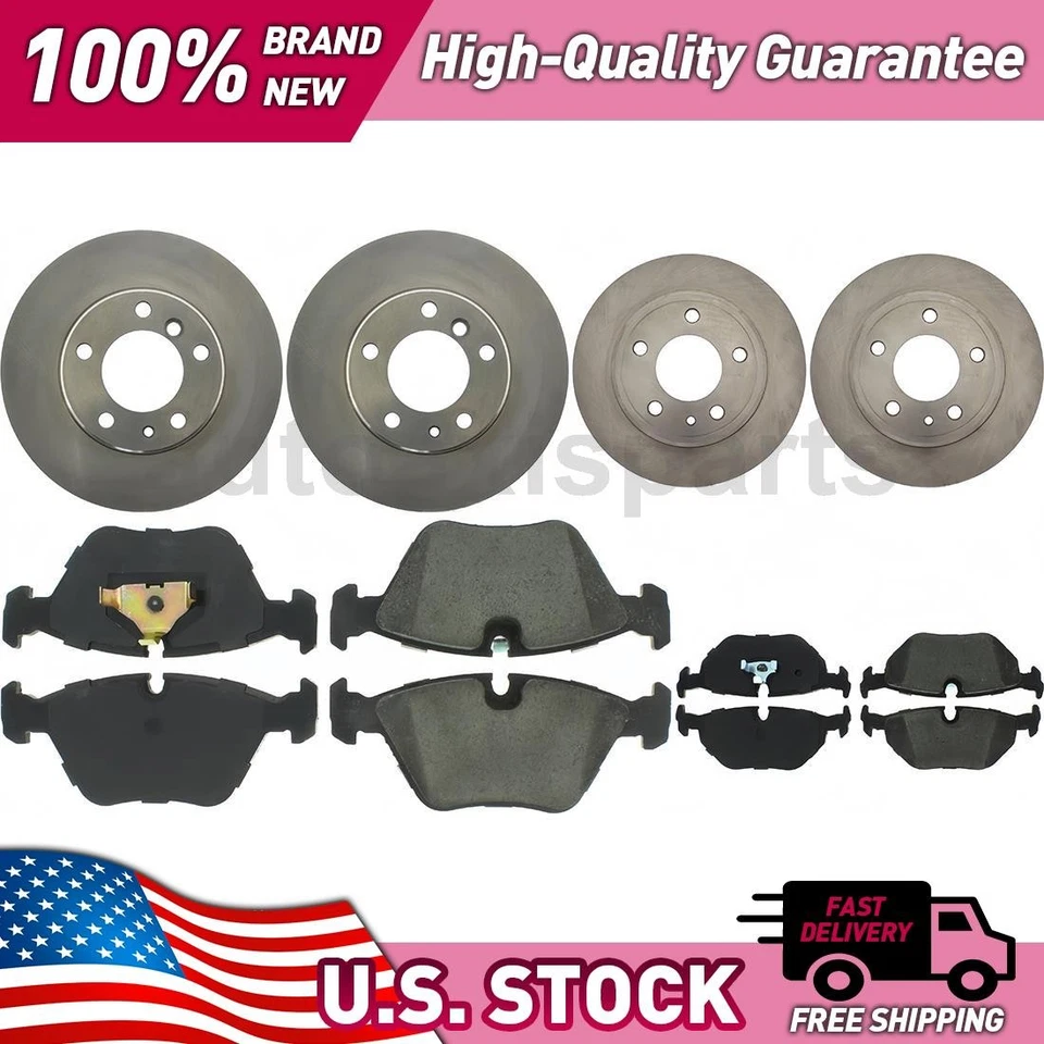 Kit de actualización de freno de disco de piezas centradas delanteras y traseras para BMW 735i 1988-1992 Foto 1 de 2