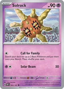 Pokémon Karte Solrock 093/197 | Obsidianflammen | Uncommon Non Holo | NM - Bild 1 von 1