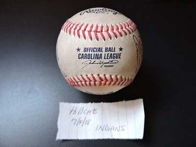   Pelota usada del juego firmada con autógrafo Lynchburg Hillcats Indians MLB 2018 #2 Foto 1 de 4