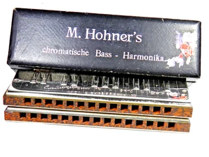 ARMÓNICA PROFESIONAL M.HOHNER ́S BAJO CROMÁTICO ARMÓNICA - Imagen 1 de 7