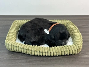 Perfect Petzzz Black Lab with dog bed, sleeping breathing puppy - Picture 1 of 16