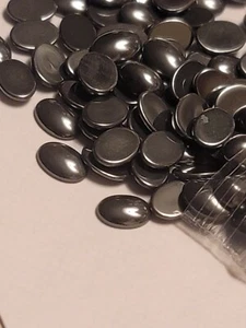 60 Super Fine 8x6 MM Hematite Cabochons Amazing Polish & Shine Gorgeous - Picture 1 of 2