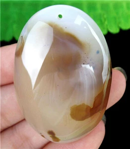 47x32x11mm Natural Scenic Dendritic Agate Oval Pendant Bead HL79595 - Picture 1 of 1