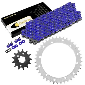 Blue Drive Chain And Sprockets Kit for Yamaha Warrior 350 YFM350X 1989-2004 - Picture 1 of 8