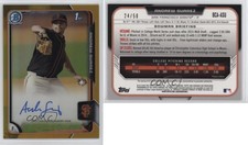 2015 Bowman Draft Chrome Pick Gold Refractor /50 Andrew Suarez #BCA-ASU Auto