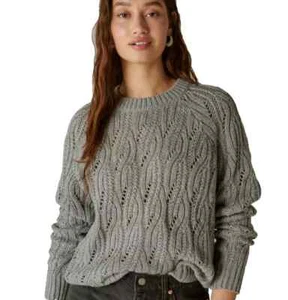 Lucky Brand Women's Wool Blend Mock Neck Pullover Sweater, Gray, Size S - Picture 1 of 4