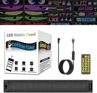 RGB Matrix Pixel Panel Scrolling Bright Advertising LED Sign (16x144 pix-7x52in) - Image 1 of 4
