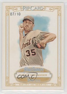 2013 Topps Allen & Ginter's Rip Cards Ripped /10 Justin Verlander #RIP-44