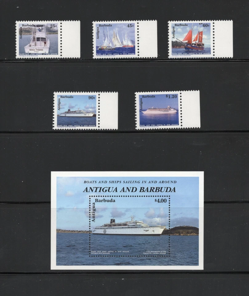 R8806   Antigua   1999   boats & ships   set & sheet   MNH - Image 1 of 1