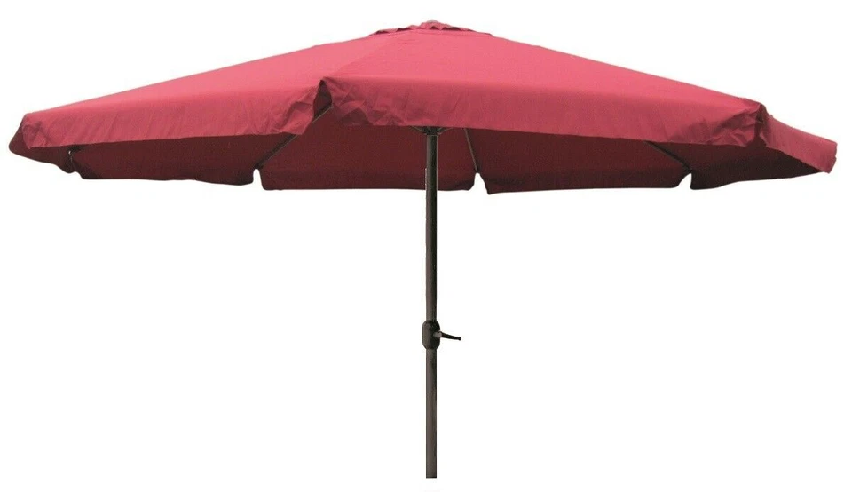 MOJAWO XXLSonnenschirm Kurbelschirm Ø 4m mit Kurbel Gartenschirm in Burgundrot