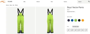 NWT *KJUS* KIDS GREEN VECTOR SKI PANTS SZ 116 or 6 $229 Retail - Picture 1 of 8
