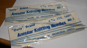 Annular Knitting Needles No 2 und No 4 5 m/m und 6 m/m 2 Rundstricknadeln - Bild 1 von 1