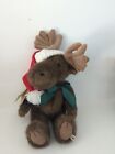 Mooselbeary Boyds Bears 12in Christmas Moose wearing Santa Claus hat 402866 H1