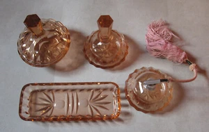 alte Toilettengarnitur Preßglas - Bild 1 von 9
