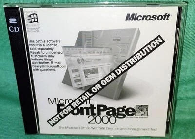 Microsoft Frontpage 2000 - Not for Retail Version Vintage Software for Windows - Image 1 of 2