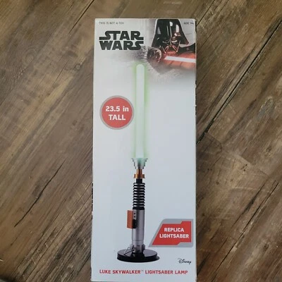 Star Wars Replica Lightsaber Lamp Luke Skywalker Disney Green UKONIC Lucasfilm - Image 1 of 3