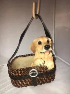 Golden Retriever Faithful Friends Resin Hanging Basket  LZ N26203 - Picture 1 of 6