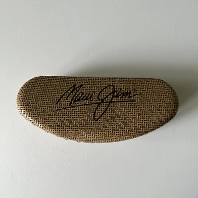 Estuche rígido con marco grande para gafas de sol con patrón tejido canasta Maui Jim Foto 1 de 4