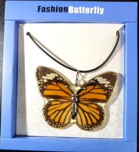 Real Butterfly Necklace, Butterfly Jewelry, Oddities, Monarch New BP133 - Picture 1 of 18