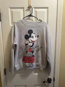 Mickey Mouse & Friends Sweatshirt Gray Disney Junior Size XL 15-17 - Picture 1 of 5