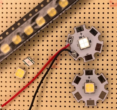 Cree XHP50 Cool White H4 5000K 20W 6V High Power LED Emitter Star & Leads CRI 80 - Image 1 of 2