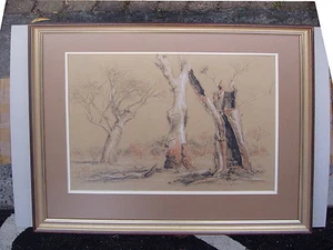 Loranine De Caem Pencil framed painting - Picture 1 of 4