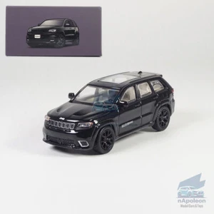 1/64 Jeep Grand Cherokee Trackhawk 2019 modello auto pressofusa veicolo giocattolo regalo nero - Foto 1 di 12