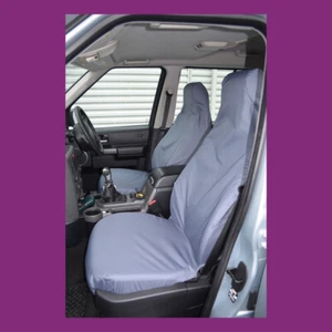 Fundas de asiento impermeables a medida grises sin reposabrazos delanteros Land Rover Discovery 3 4 - Imagen 1 de 3