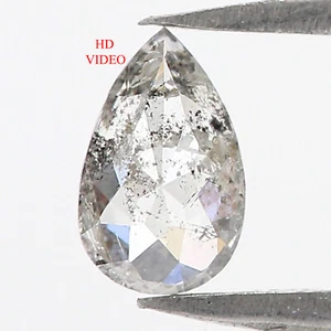 0.45 CT Natural Loose Pear Diamond 6.55 MM Salt And Pepper Pear Diamond QL3133 - Picture 1 of 8