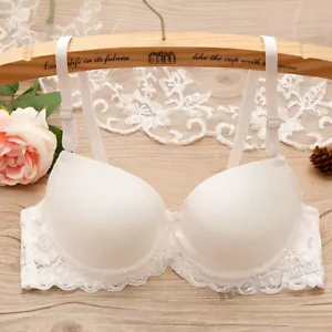 Lady Bras Small Cup Underwire Brassiere Lace Sexy Lingerie Girls Underwear AAA-C - Picture 1 of 18