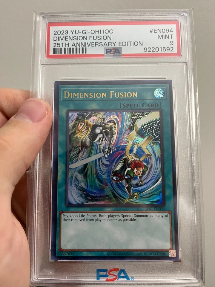 PSA 9 Mint - Dimension Fusion IOC-EN094 Invasion Chaos 25th Anniversary YuGiOh - Image 1 of 1