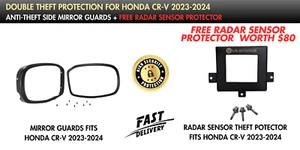 Protectores de espejo retrovisor lateral antirrobo y protector de sensor de radar delantero para HONDA CR-V - Imagen 1 de 12