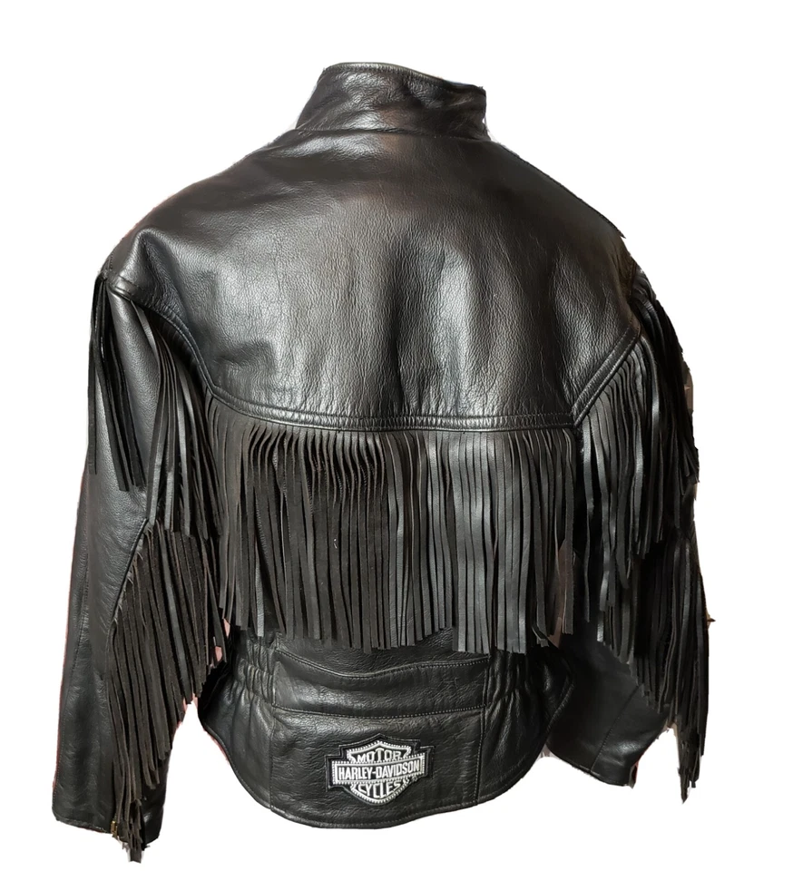 harley davidson leather fringe jacket - Image 1 of 4