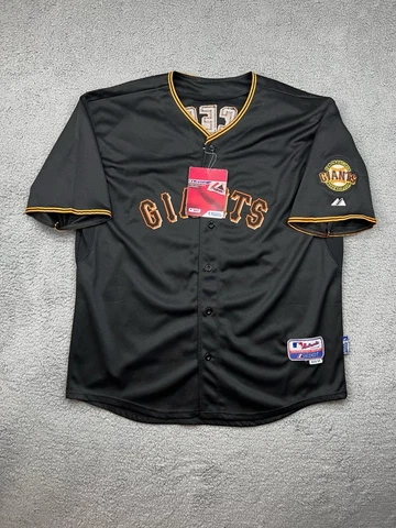 Majestic San Francisco Giants Tim Lincecum Baseball Jersey MLB Black Adult 54 Cover