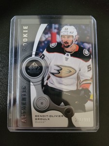 2021-22 SP Game Use Authentic Rookie Beniot-Olivier Groulx /999 ducks