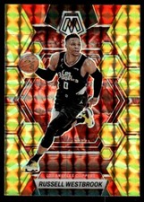 Russell Westbrook 2022-23 Panini Mosaic Yellow Reactive Prizm Card #164 Los