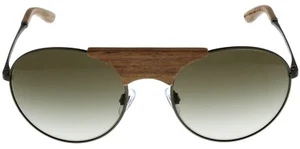 Giorgio Armani Sunglasses Unisex Matte Titanium Gold Pilot AR 6017TK 30848E - Picture 1 of 5