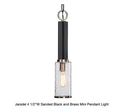 Tarro Uttermost 22191, 1 colgante de luz, latón negro y antiguo Foto 1 de 4