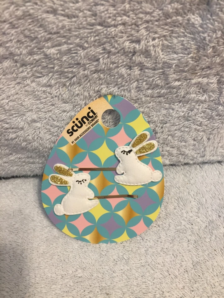 Easter Scunci Bunny Rabbit Bobby Pins - Image 1 of 1