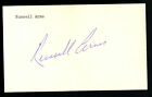 Russell Arm (d2012) signiertes Autogramm Auto 3x5 Karteikarte Schauspieler & Sänger R580